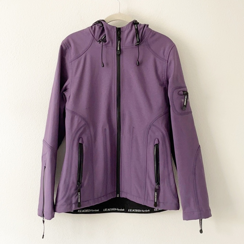 EUC Ilse Jacobson Raincoat Jacket Purple Size 36